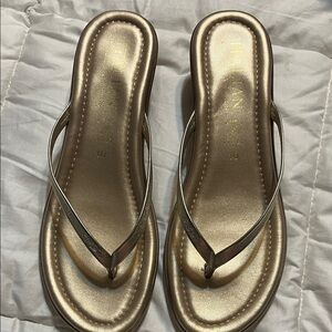 Italian Shoemakers Metallic Gold Sandals